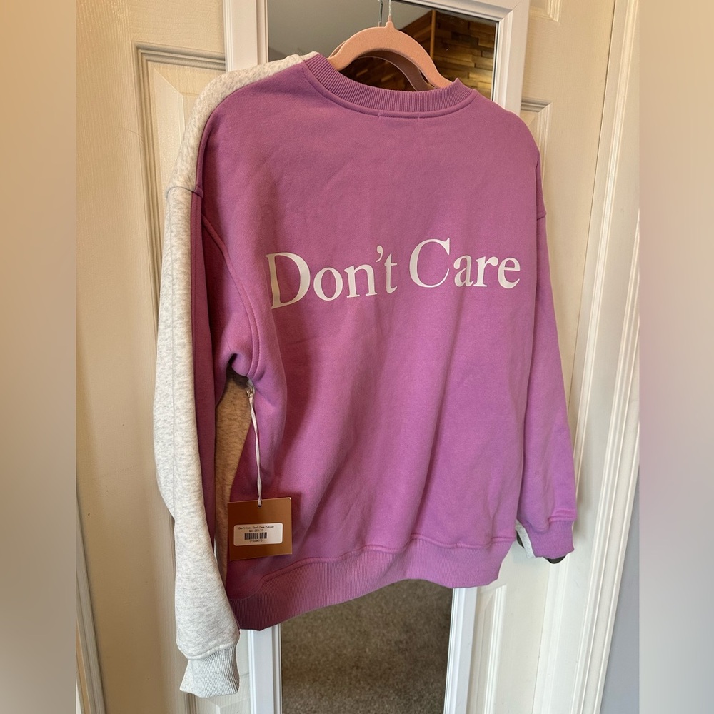 NWT🩷Bailey Rose Don’t Know, Don’t Care Crewneck XS - Picture 3 of 8